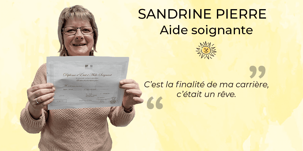 Sandrine Pierre décroche son diplôme